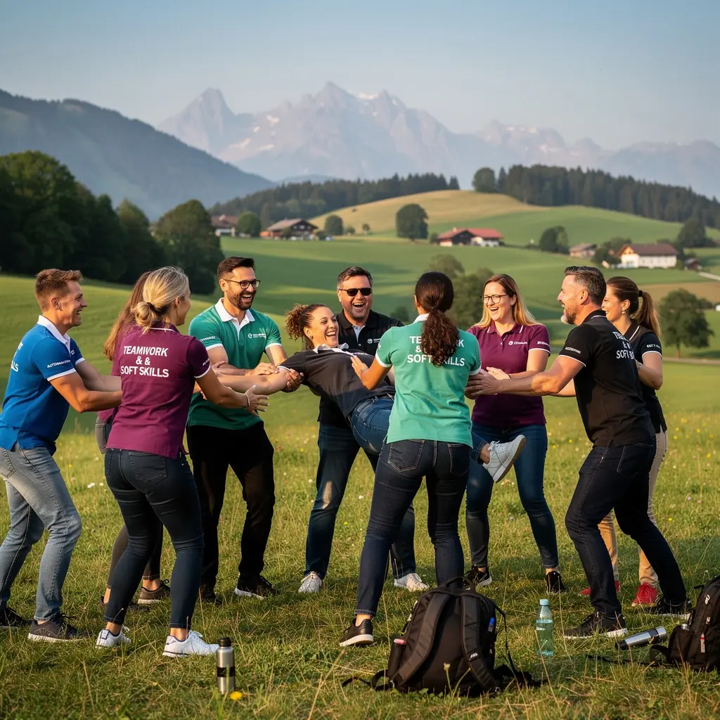 Schulungssitzung zur Verbesserung der Mitarbeiterfähigkeiten in einem Seminarraum.